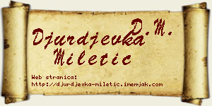 Đurđevka Miletić vizit kartica